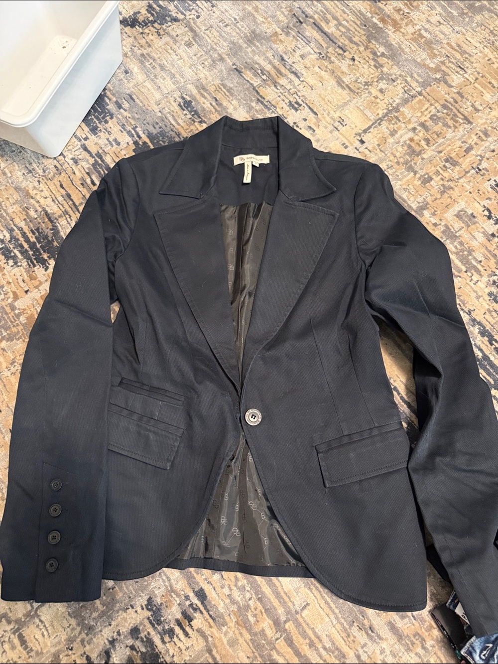BCBGeneration Women's Black Single-Button Tailored Blazer